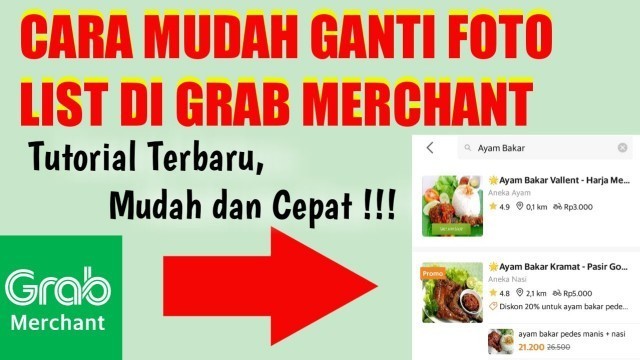 'CARA MENGGANTI FOTO LIST DI GRAB MERCHANT'