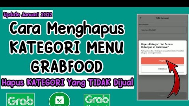 'Cara Menghapus Kategori Menu Grabfood Di Grab Merchant || Tutorial Grabfood Penjual'