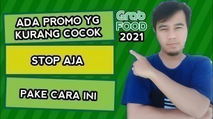 'Cara Menghentikan Promo Grabfood - Tutorial Grab Merchant'