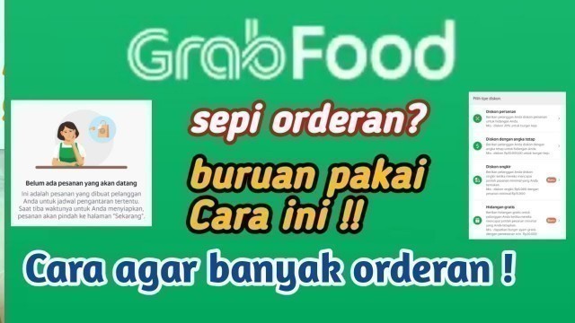 'CARA DAPAT ORDERAN BANYAK !! | BANYAK ORDERAN DI GRAB MERCHANT,agar orderan grabfood gacor'