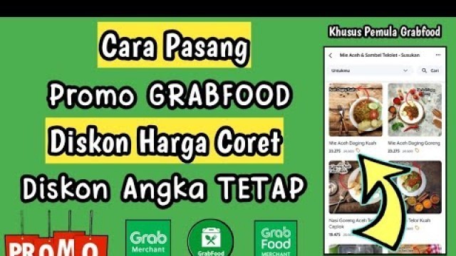 'Cara Pasang Diskon Harga Coret Angka Tetap Grabfood || Cara buat promo grabfood diskon harga coret'