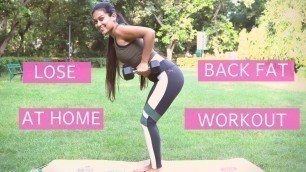 'HOW TO LOSE BACK FAT | INDIAN FEMALE FITNESS | YOGASINI'