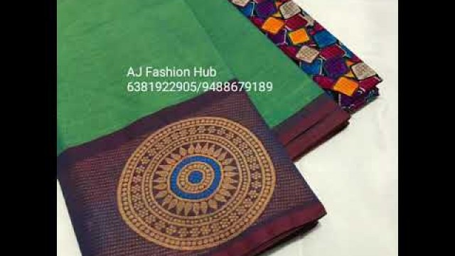 '60&80 count chettinad handloom cotton sarees posted by[£ AJ Fashion Hub]'