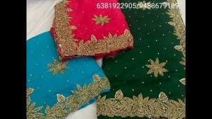 'Designer party wear Heavy stone work Georgette sarees  by [AJ Fashion Hub]'