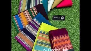 'The handmade brand Kanchi mercerized handloom cotton with big borders by [AJ Fashion Hub]'