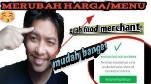 'cara merubah menu grabfood merchant'