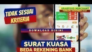 'CARA DOWNLOAD SURAT KUASA GRABFOOD MERCHANT TERBARU DESEMBER 2020 | SITUS RESMI GRABFOOD'