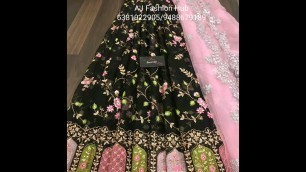 'Heavy embroidery work net and organza half Sare/lehenga by[ AJ Fashion Hub]'