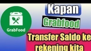 'CARA CEK SALDO GRABFOOD transfer ke rekening kita|Saldo grabemerchant'