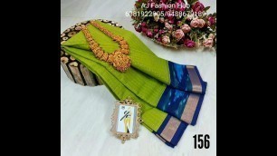 'diwali festival Kuppadam silk cotton pochampalli  border trending sarees by[ AJ Fashion Hub]'