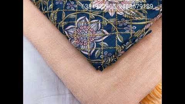 'Plain Beauty Pure Oeganza Linen sare with contrast kalamkari blouse by [AJ Fashion Hub]'