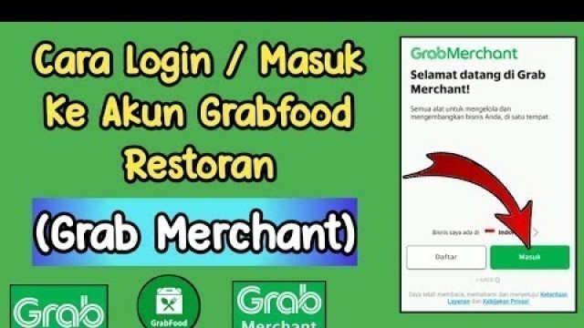 'Cara Masuk Akun Grab Merchant || Tutorial Grabfood Penjual'