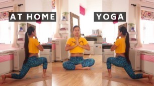 'AT HOME YOGA | INDIAN FEMALE FITNESS | YOGASINI'