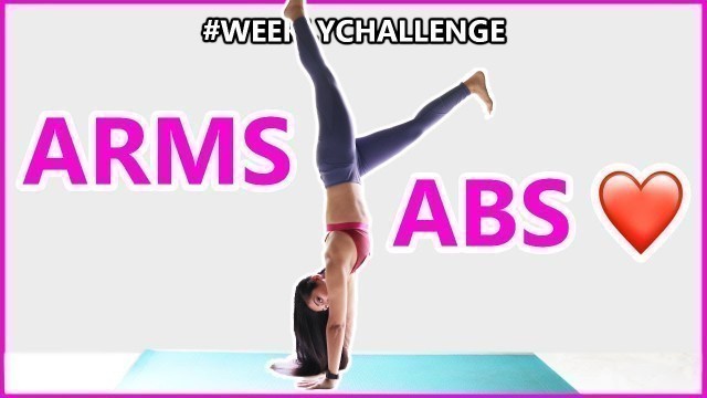 'ARMS + ABS | #WEEKLYCHALLENGE | Indian Female Fitness | Yogasini'