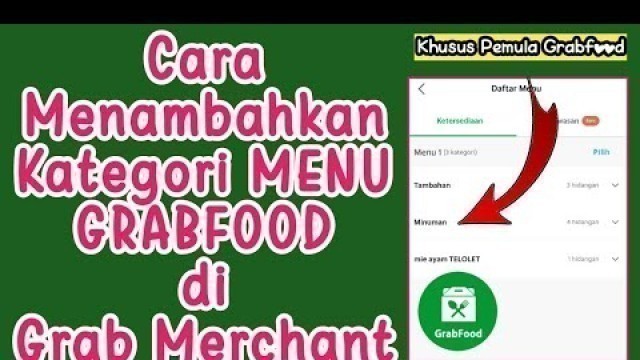 'Cara Menambahkan Kategori Baru Grabfood Di Grab Merchant'