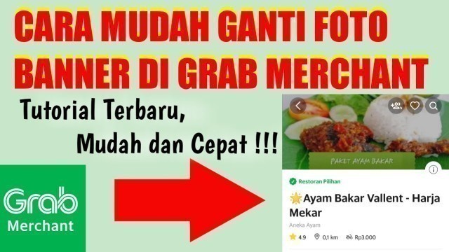 'CARA MENGGANTI FOTO BANNER DI GRAB MERCHANT'