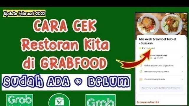 'Cara Melihat Restoran Kita di GRABFOOD || Tutorial GRABFOOD Penjual'