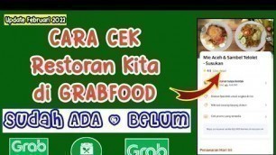 'Cara Melihat Restoran Kita di GRABFOOD || Tutorial GRABFOOD Penjual'