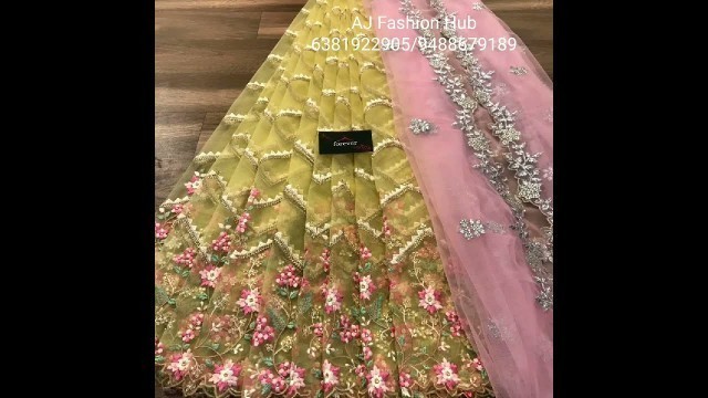 'Neted heavy embroidery lehenga part -4 by [AJ Fashion Hub]'