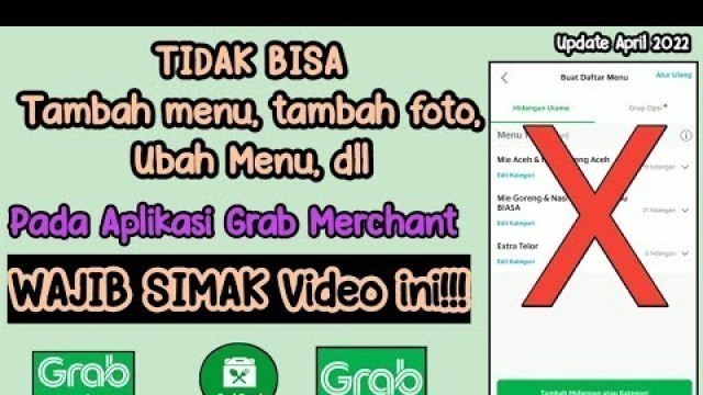 'Solusi Jika Tidak Bisa Menambah Menu Di Aplikasi Grab Merchant'