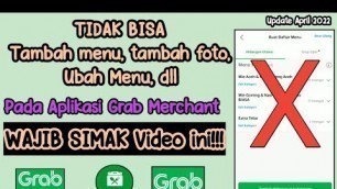 'Solusi Jika Tidak Bisa Menambah Menu Di Aplikasi Grab Merchant'