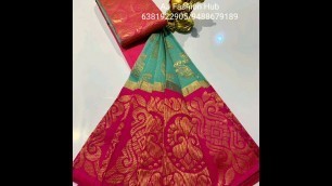 'Chanderi Kuppadam kanchi border Sare by[ AJ Fashion Hub]'