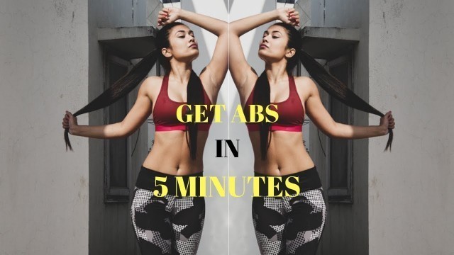 'How to Lose Belly Fat: 5 Minute Abs | Indian Female Fitness | AT HOME'