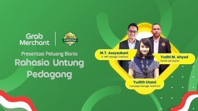 'GrabMerchant - Sesi Presentasi Rahasia Untung Pedagang GrabFood'