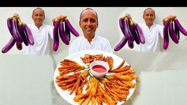 'Fried Brinjal | Baingan Fries | Crispy Eggplant | Eggplant Recipes | Village Food Secrets | Mubashir'