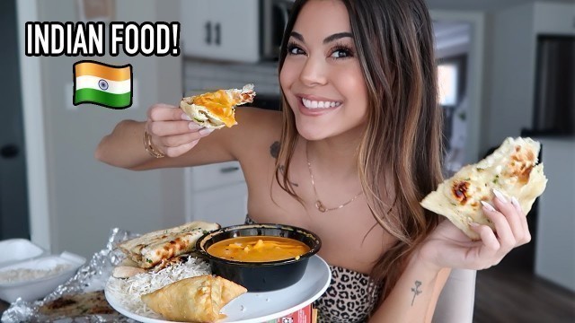 'Indian Food Mukbang! Butter Chicken and Garlic Naan'