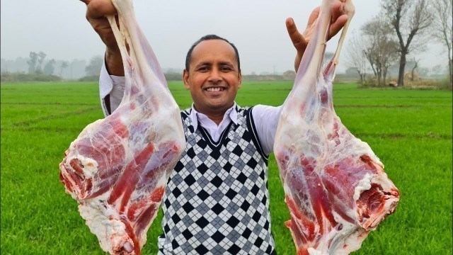 'Mutton Leg Steam Roast Without Oven | Raan Steam Roast | Goat Leg Steam | Village Food Secrets'