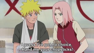 'Sai feeds Naruto food  