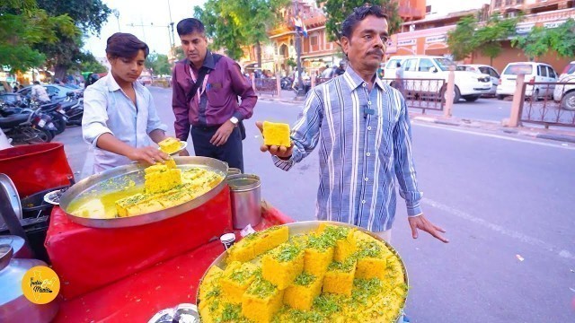 'Most Entertaining Gujarati Dhokla Wala In Jaipur Rs. 30/- Only l Jaipur Street Food'