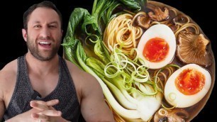 'ASMR NARUTO RAMEN MUKBANG COOKING and EATING BODYBUILDER FOOD CHALLENGE'