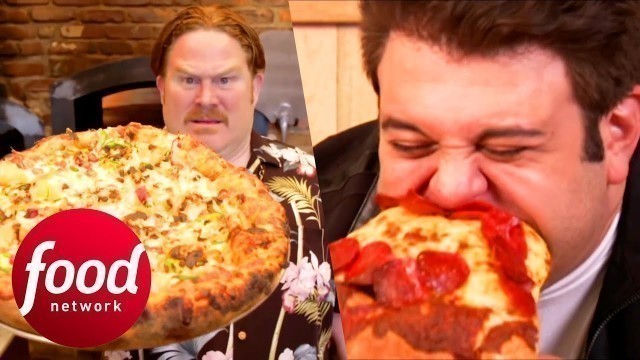 'Adam & Casey\'s Best MONSTROUS Pizza Eating Moments! l Man V Food'