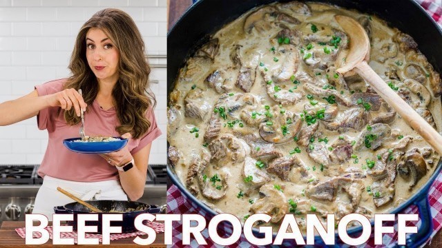 'Easy Classic Beef Stroganoff Recipe - Natasha\'s Kitchen'