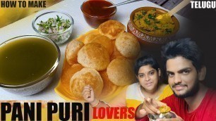 'Pani Puri Preparation-పానీ పూరి తయారీ విధానం-Street Food Golgappa-Gupchup Recipe In Telugu'