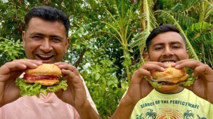 'Beef Burger Recipe | Beef Patty Burger With Cheese And Sauce | Mubashir Saddique | Village Food'