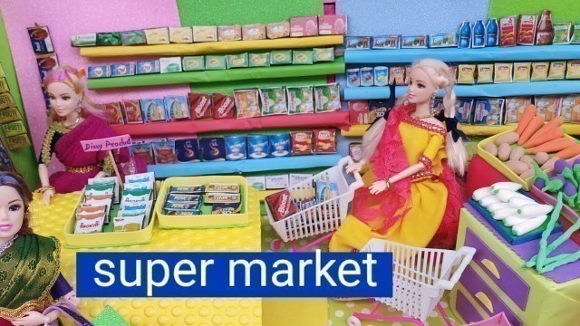 'super market | barbies shopping grocery things | mini Indian food |'