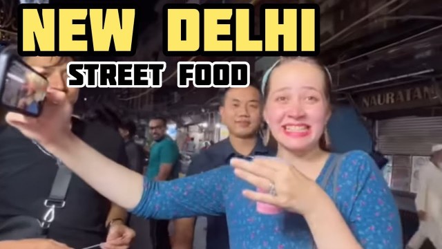 'Trying Out Indian Spicy Food In Old Delhi #india #delhi'