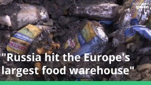 'Video shows Europe\'s largest food warehouse on fire after \'deliberate\' Russian attack'