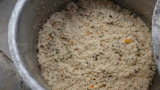 '15 KG Rice Pulao Preparation | Pilaf Recipe Video by \"Maa Vantagadi\" (Telugu Recipes)'