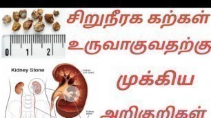 'Kidney stone symptoms in tamil/ kidney stone treatment in tamil'