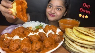 'PANEER KOFTA CURRY WITH BUTTER KULCHE AND BASMATI RICE | BIG BITES MUKBANG | INDIAN FOOD EATING SHOW'