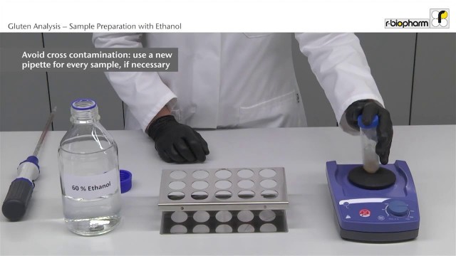 'Gluten Analysis   Sample Preparation with Ethanol - Video 2'