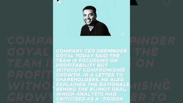 'Zomato Q1 Results | What did CEO say on Zomato?'