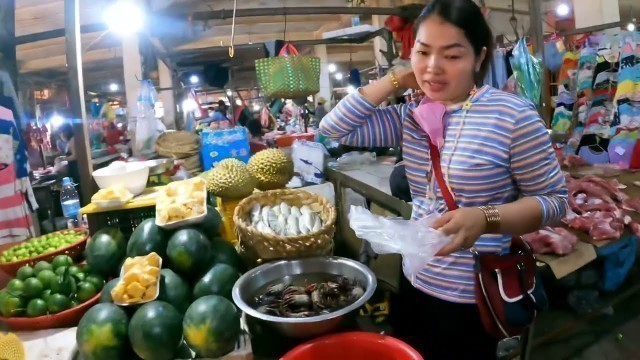 'Cambodian Market Food Tour, Walking Shows Market Scene In Phnom Penh'