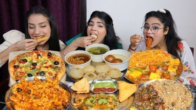 'Indian Food Vs Chinese Food Vs Italian Food Challenge | Golgappa, Samosa, Noodles, Pizza, Pasta etc.'