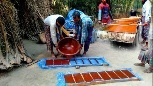 'How it\'s made khajur gur.. village food factory  Bangla.গুড় তৈরি কারখানা।'