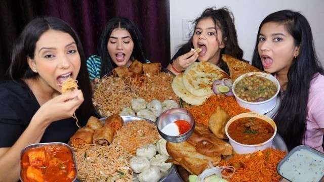 'INDIAN FOOD Vs CHINESE FOOD CHALLENGE | Momos, Fried Rice, Chow Mein, Samosa, Pav Bhaji, Patties etc'